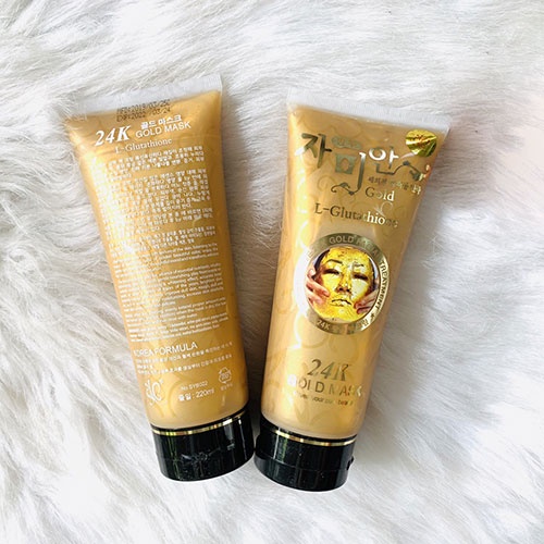 24k gold mask l glutathione giá bao nhiêu Mặt nạ Vàng 24k Gold mask L-Glutathione 220ml Trắng Sáng, Tươi Trẻ Làn Da  (Hãng Hàn Quốc phân phối tại Thái Lan)