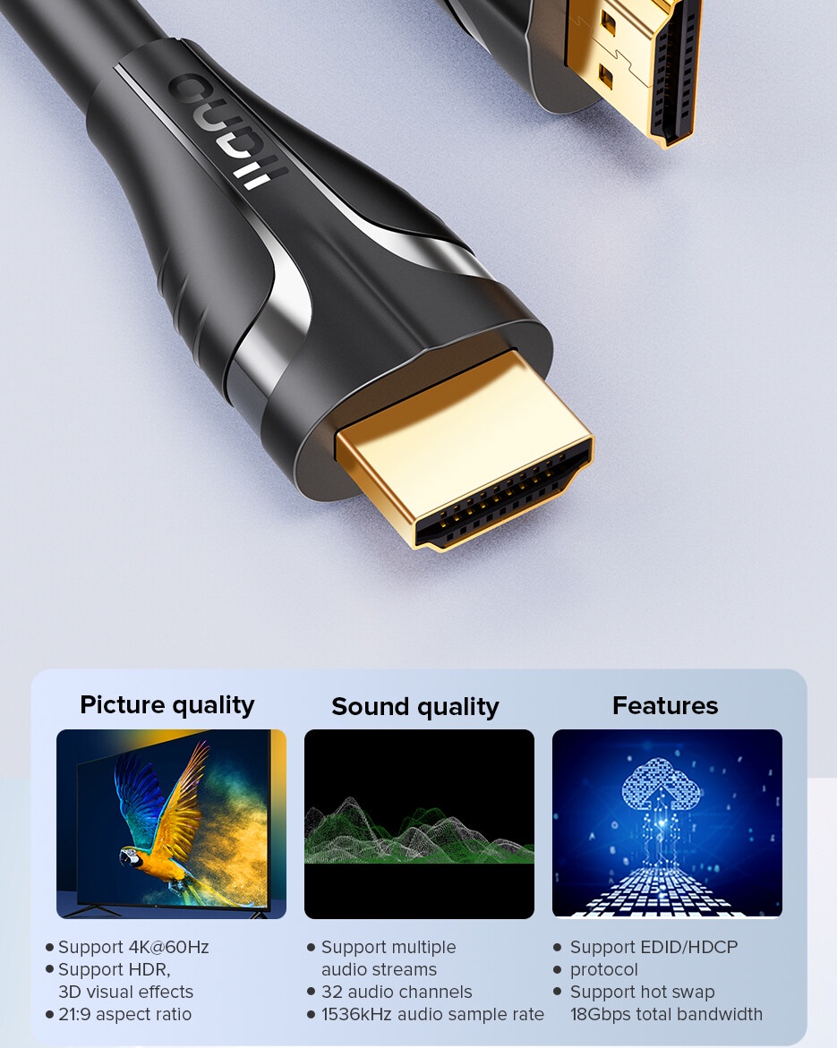 Mô tả llano Dây cáp truyền dữ liệu hdmi 2.0 4k/60hz hd 3d hdmi1080p tốc độ cao cho ps5/switch tvbox laptop - 3
