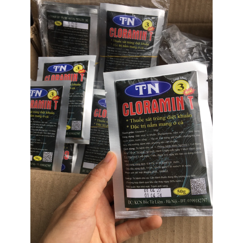 CLORAMIN T(TN3) dùng cho cá cảnh nấm mang.