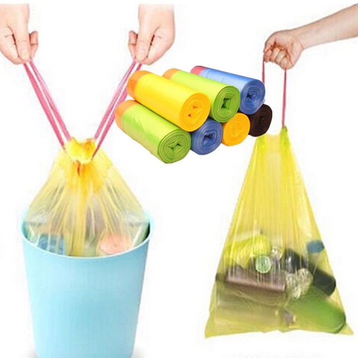Túi Đựng Rác Tự Phân Huỷ Có Dây Rút - 45x40 cm - 15 túi/cuộn | Shopee ...