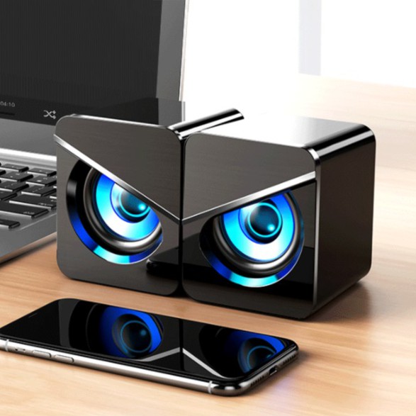 Loa máy tính laptop vi tính mini MC V-128 âm Bass Trầm nổi loa di động  Eagle Eye dùng cho giắc cắm âm thanh 3.5MM