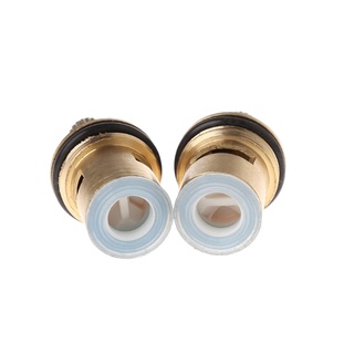2 Pcs Faucet Replacement Brass 1/4 Turn G1/2" Ceramic Disc Cartridge Hot Cold Ta