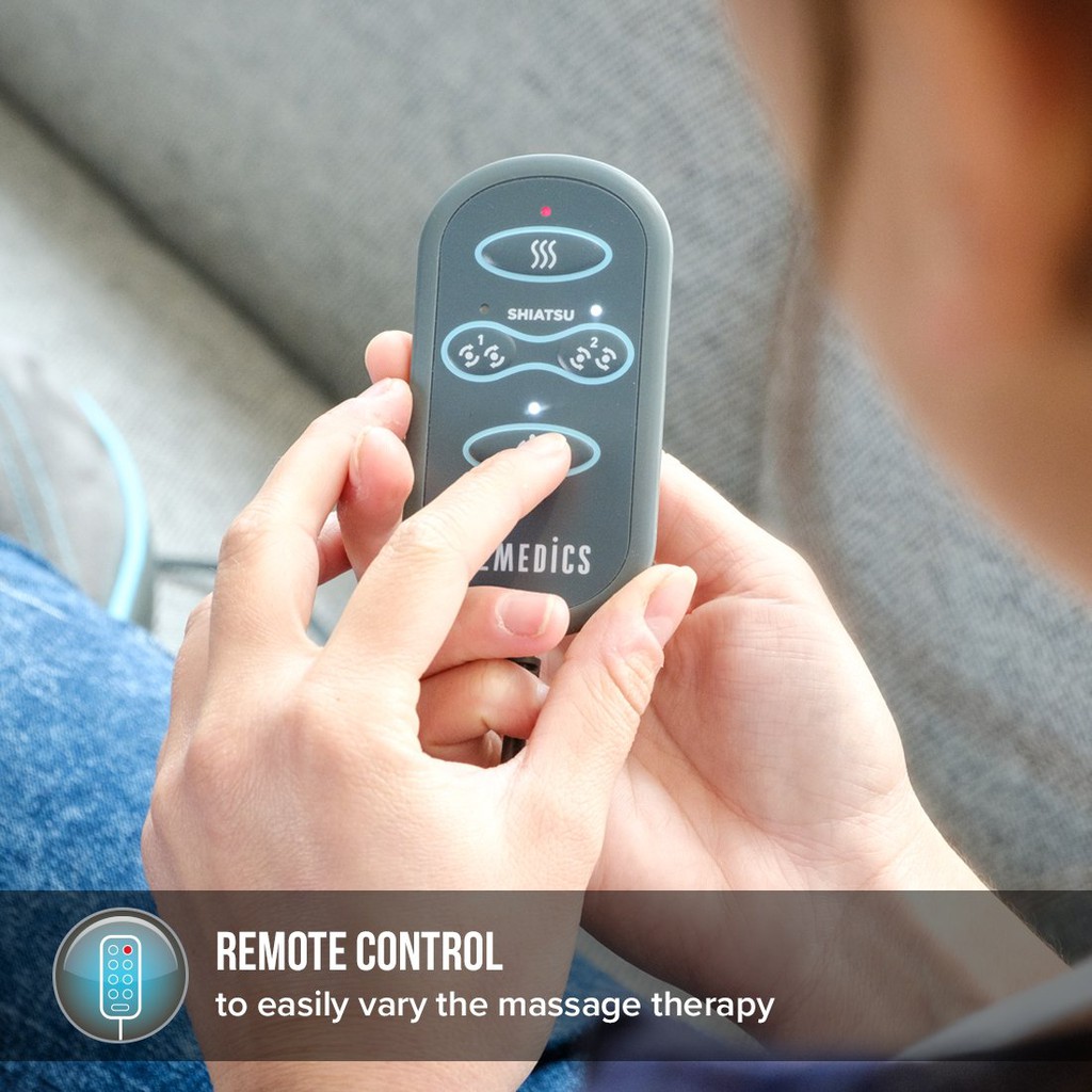 Gối massage hồng ngoại Shiatsu 3D công nghệ GEL điều khiển cầm tay HoMedics GSP-500H-GB