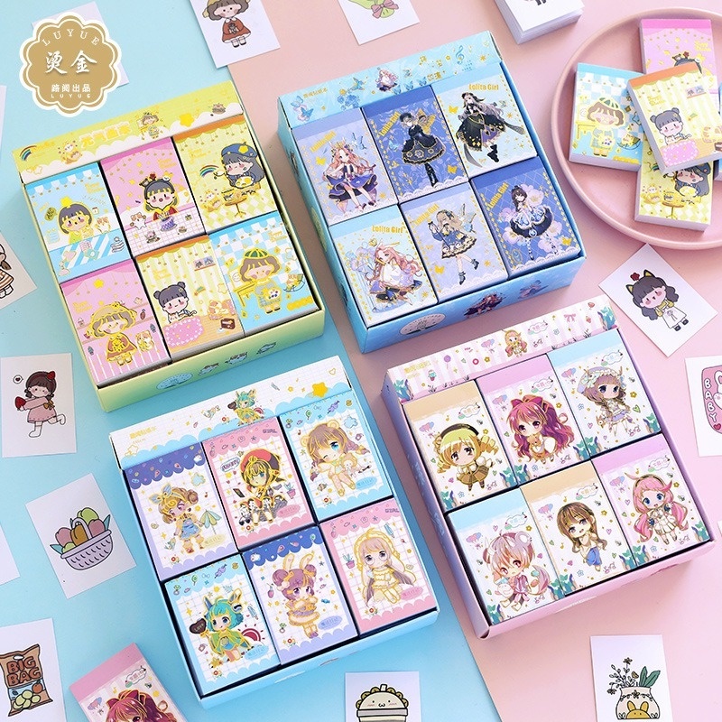 50 Cute Beanie Stickers Book Cartoon Characters Fresh Mini Handbook DIY ...