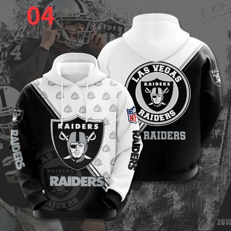 Áo Hoodie RAIDERS Áo len in 3D Áo khoác ngoài thời trang
