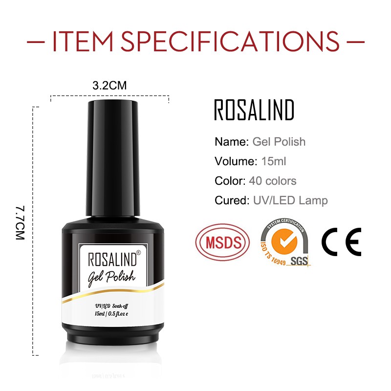 Ảnh Sơn móng tay Rosalind 15ml màu 3021-3040 3