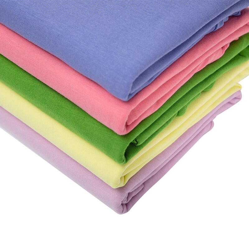 60s Dệt Kim Cotton Spandex Vải Mỏng Co Giãn Áo Thun Mùa Hè DIY Dệt Vải A0219