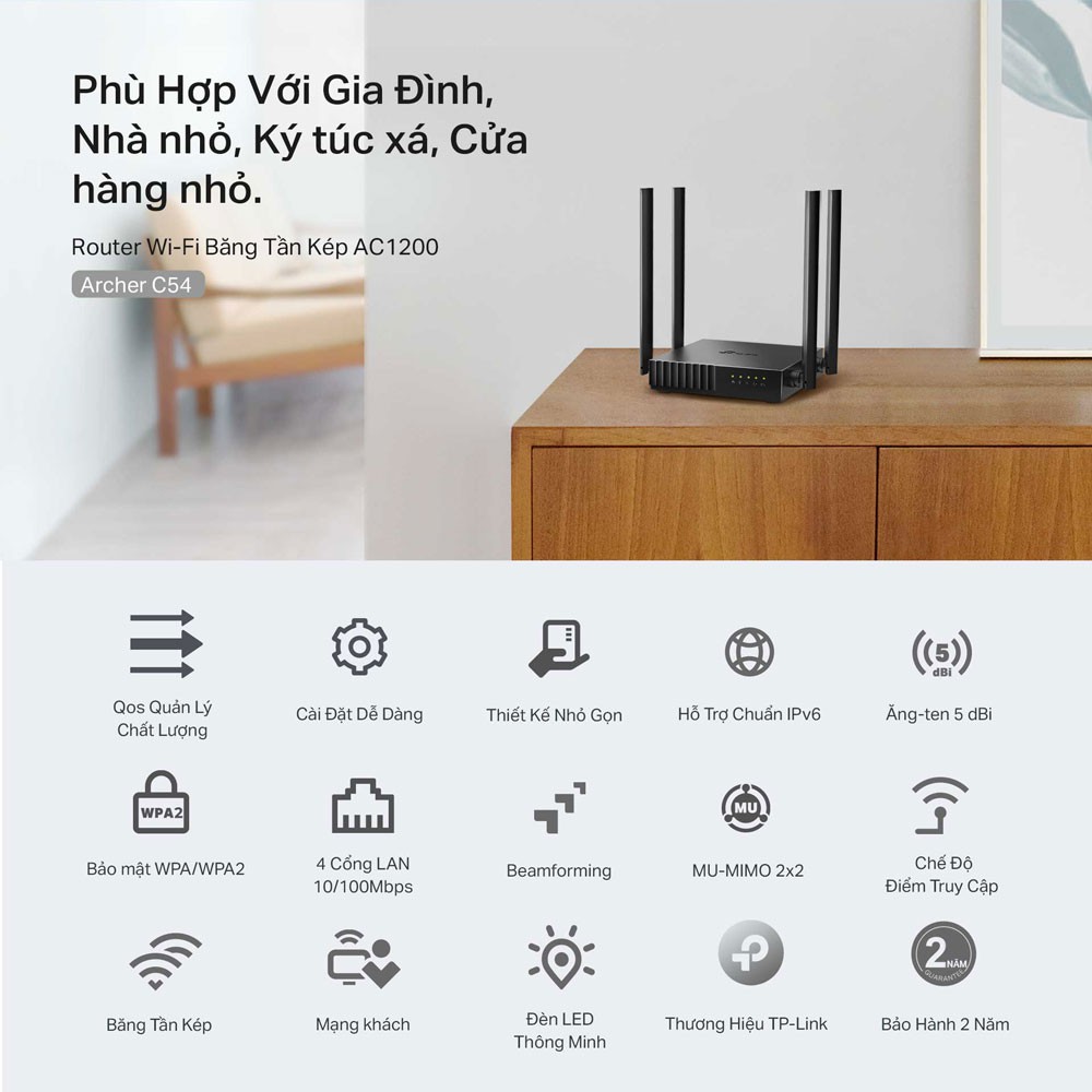 Đánh Giá TP-Link Archer C54/C6/C64 AC1200 Băng Tần Kép | Giá Tốt