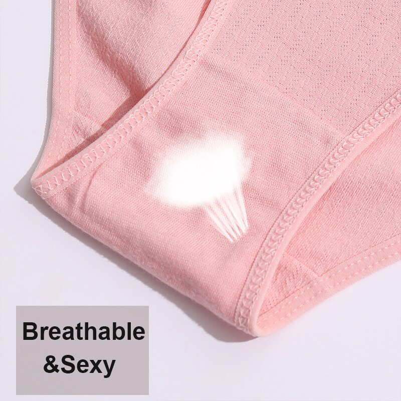 Ảnh FINETOO Quần Lót Cotton Màu Trơn Mềm Mại Size M-XL 3