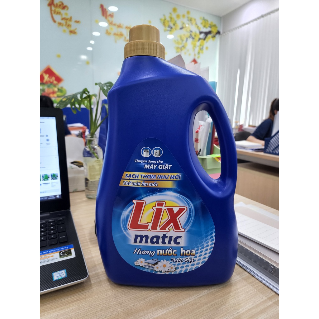 Ảnh Nước giặt Lix Matic hương nước hoa chai 3.6kg NGM40 giặt tẩy đánh bay vết bẩn cứng đầu, giặt cửa trước - Lixco Việt Nam 3
