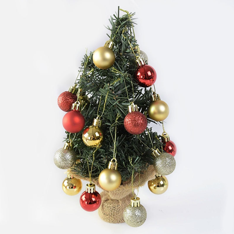 Set 24 trái châu trang trí cây thông noel xinh xắn