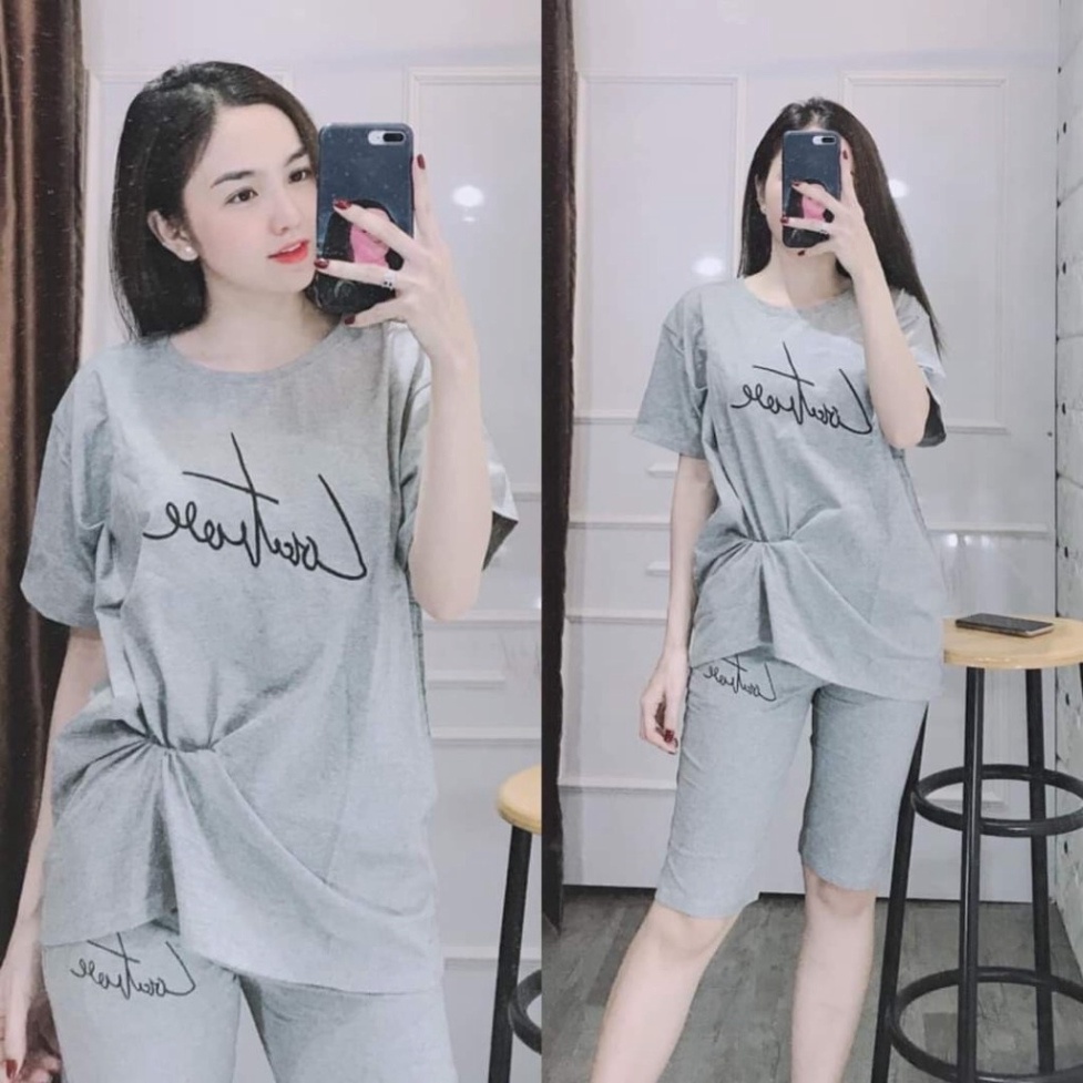 Đồ Bộ Nữ Bigsize 43-85kg Thun Cotton Quần Lửng Ngố Mặc Nhà, Đi Chơi Mùa Hè ,Thể Thao ESHOP AD02