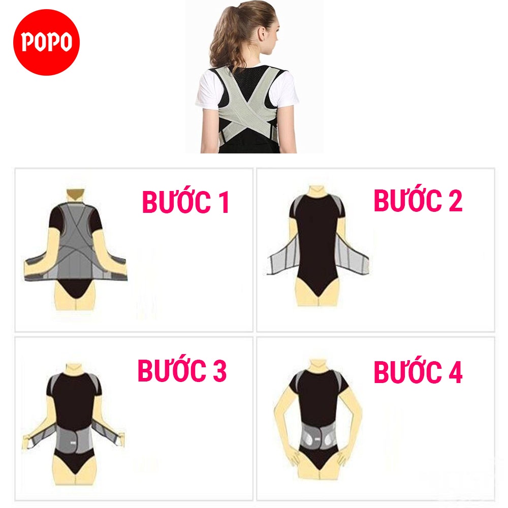 Đai chống gù lưng dành cho nam và nữ, điều chỉnh tư thế hiệu quả giúp massage thư giãn SPORTY