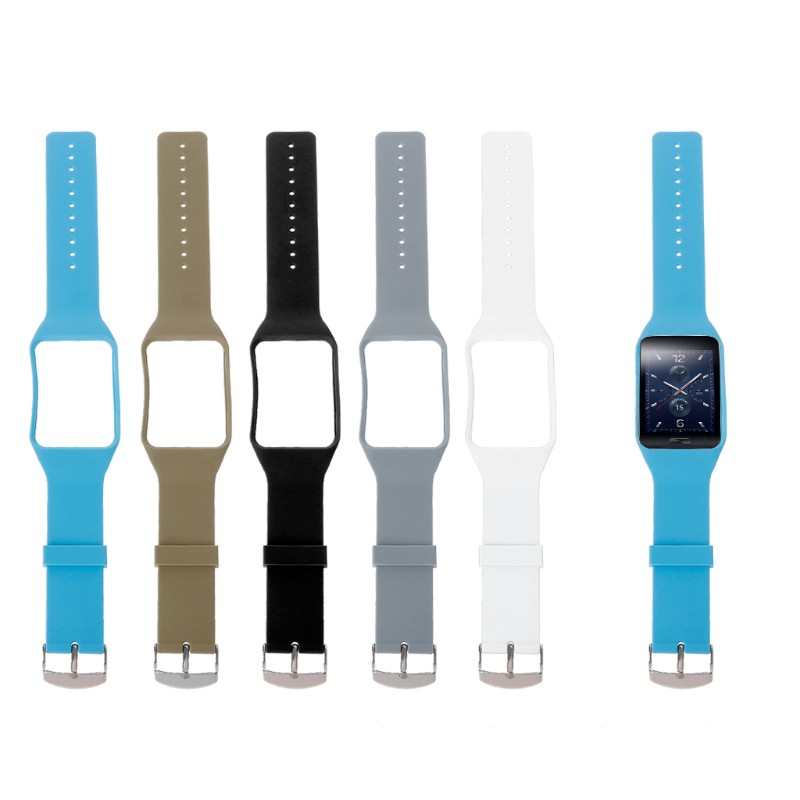 H.S.V✺Thay thế dây đeo cổ tay bằng silicon cho đồng hồ thông minh Samsung Galaxy Gear S SM-R750