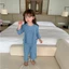 Đồ bộ quần áo dài tay cho bé gái chất len tăm TB81 - Đồ bộ tăm gân viền bèo cánh tiên cho bé TB459