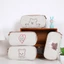 Túi đựng bút vải canvas sức chứa lớn in họa tiết gấu hoạt hình đáng yêu tiện lợi