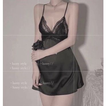 Váy Ngủ Mặc Trong Nhà SLADY, Váy ngủ sexy đồ ngủ gợi cảm lụa cao cấp hở lưng Đầm ngủ gợi cảm quyến rũ - VNS080