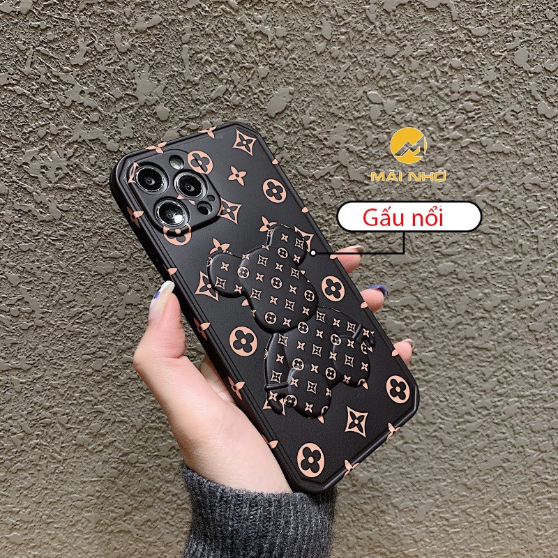 Ốp iphone gấu bearbrick nổi hình siêu phẩm