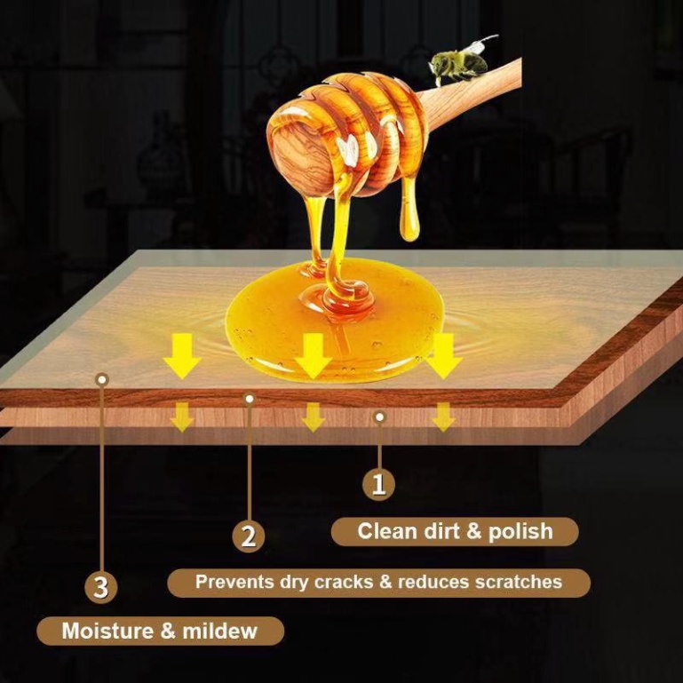 Đánh bóng đồ gỗ sáp ong Beewax, sáp tự nhiên làm bóng, làm mới bàn ghế, bàn, tủ gỗ