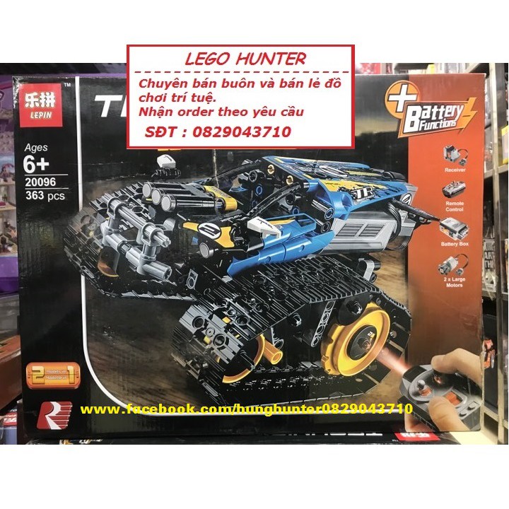 B l p r p Lego Technic Xe a h nh b nh x ch 2 in 1 i u khi n t xa Lepin 20096