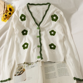 Áo Khoác cardigan Dệt Kim Tay Dài Cổ Chữ V Dáng Ôm Phong Cách Hàn Quốc Thời Trang Cho Nữ