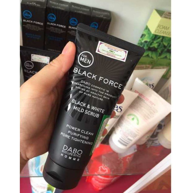 Ảnh Sữa rửa mặt dành cho nam DABO BLACK FORCE For Men Hàn Quốc (120ml / hộp- hàng chính hãng 3