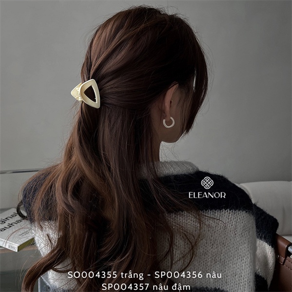 Kẹp tóc nữ càng cua Eleanor Accessories hình tam giác phong cách kẹp tóc basic phụ kiện tóc 4355