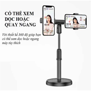 (CHÍNH HÃNG) Giá Đỡ Điện Thoại Để Bàn Kẹp 2 Điện Thoại Livestream Xem Video Xoay 360 Độ Cao Cấp - #kepdienthoai