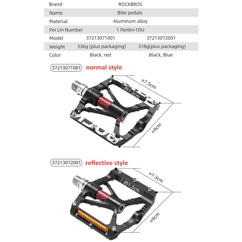 Bàn đạp xe đạp Rockbros từ hợp kim nhôm siêu nhẹ, chống trơn trượt, phù hợp cho xe đạp leo núi