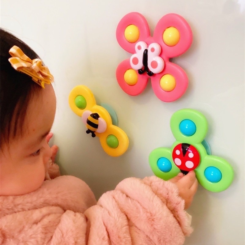 (Xả kho) Bộ 3 con quay spiner có thể dính lên tường phát âm thanh cho béo