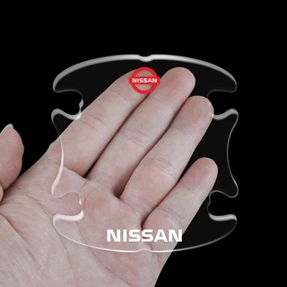 Bộ 4 / 8 Miếng Dán Trong Suốt Bảo Vệ Tay Nắm Cửa Xe Hơi Nissan March Almera Note Livina X-trail