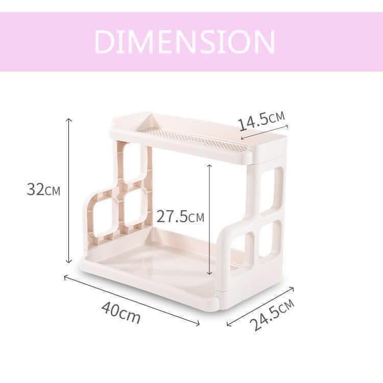 Kệ đựng gia vị 2 Kệ để đồ thông minh 2 tầng đa năng tiết kiệm không gian chính hãng- aladanhnet-ms5566