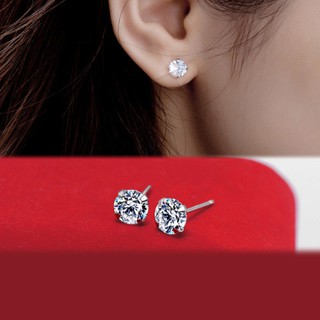 Bông tai nụ đá nhân tạo bạc 925