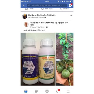 NANO ĐỒNG OXYCLORUA HLC 500ML - ĐẶC TRỊ NẤM BỆNH, VI KHUẨN CÂY TRỒNG, DỪNG BỆNH NHANH CHÓNG, HOÀN TOÀN AN TOÀN