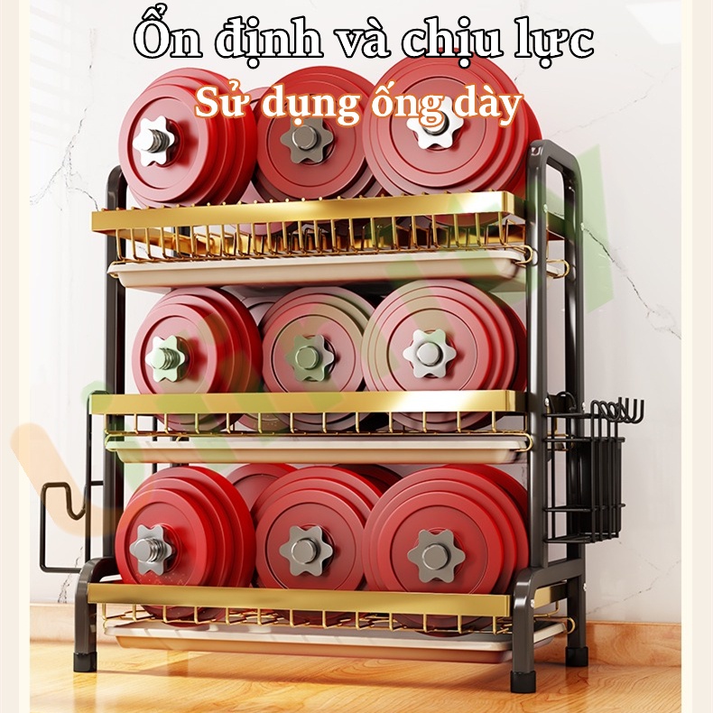 Lifinity Kệ Để Chén Bát Đĩa Đa Năng - Thép Carbon Cao Cấp Màu Vàng Đen Chịu Tải mạnh Ngoại Hình Đẹp