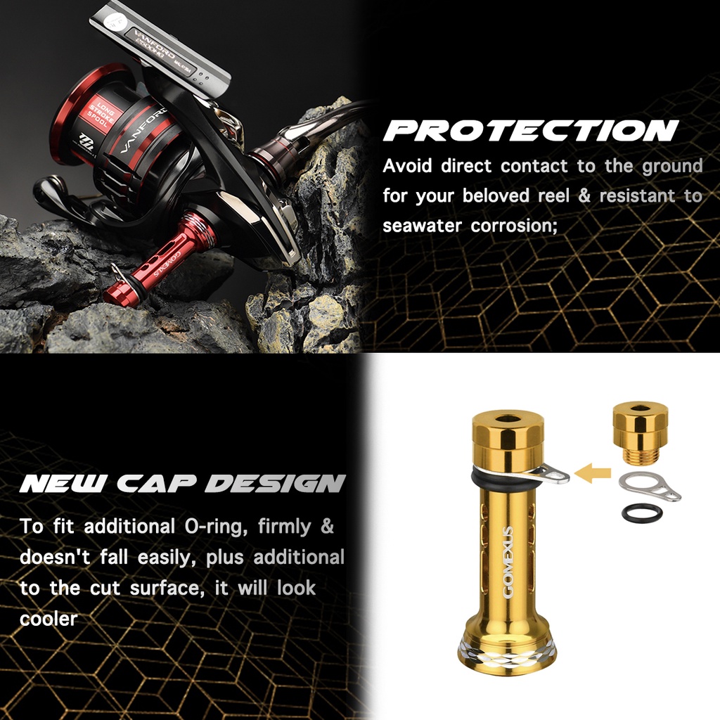 Ảnh Trục tay cầm GOMEXUS Emeraldas Spheros chống rơi để câu cá mực ban đêm cho máy câu Shimano Daiwa R4 3
