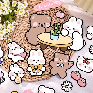 Sticker cỡ lớn kiểu cute cô bé gấu con anime hoạt hình đáng yêu dán mũ bảo hiểm bàn học vali trang trí sổ tay ST69