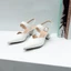 Giày sandal cao gót bít mũi 5 phân khoét tim Annmodels gót vuông hậu mới kiểu dáng Hàn Quốc_SD026_HG02