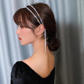 Bờm đính đá tua dài sang trọng lung linh phong cách Hàn Quốc Hamin - Có thể bờm 2 chiếc