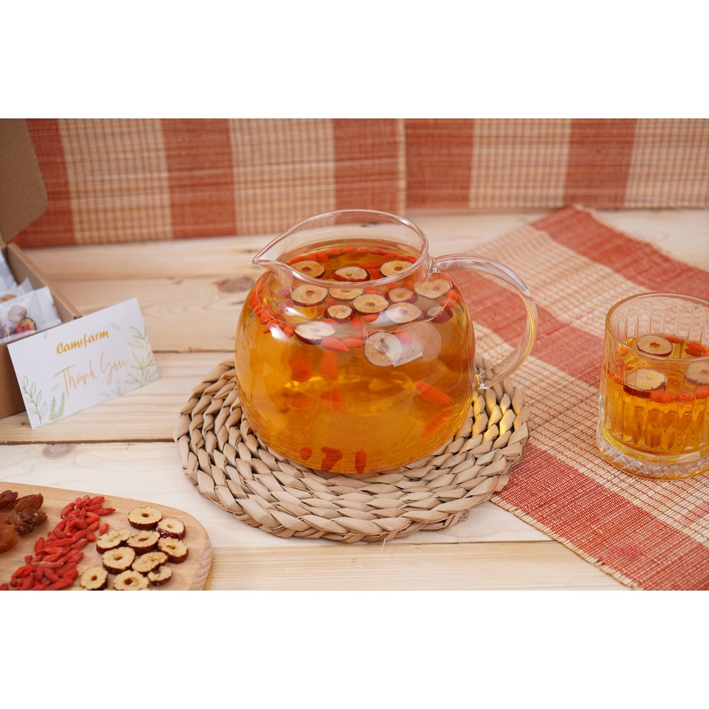 Ảnh Trà Dưỡng Tâm Long Nhãn Táo Đỏ Kỷ Tử Camifarm tốt cho sức khỏe gói 10g 2