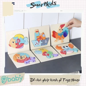 Đồ chơi ghép hình gỗ 3D thông minh Toyshouse