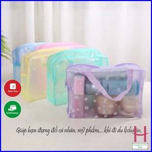 Túi đựng mỹ phẩm trong suốt chống thấm nước tiện dụng{ H }