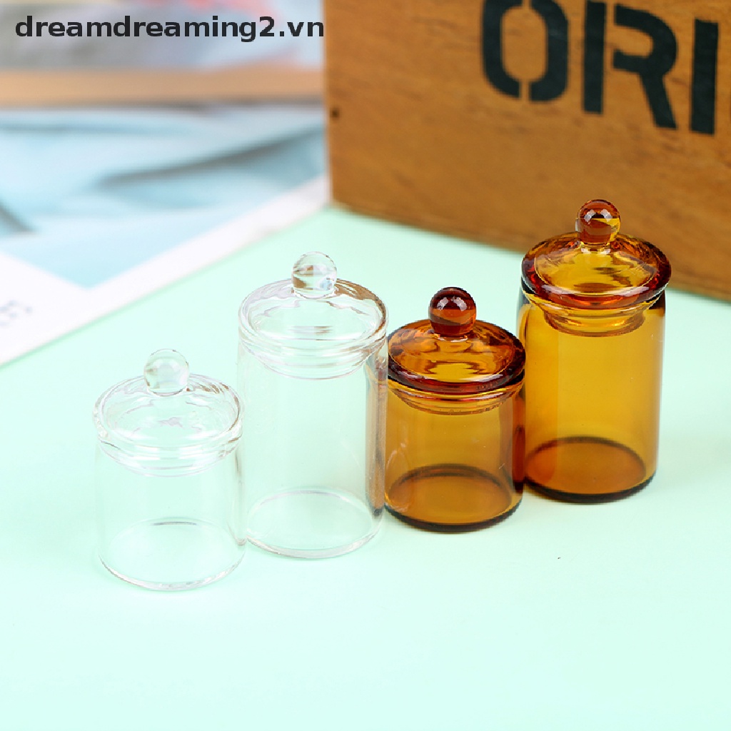 Bình thủy tinh cho hạt cà phê / kẹo cho nhà búp bê theo tỷ lệ