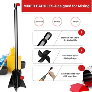 Cây Khuấy Bằng Nhựa Epoxy Độc Đáo Tiện Dụng Cho Máy Trộn Sơn / Epoxy / Resin