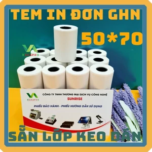 Tem in vận đơn Giao hàng 50x70 dán được 100 Tờ giấy in đơn hàng 50*70giấy nhiệt in mã vạch decal nhiệt [ 50x70x100 TEM ]
