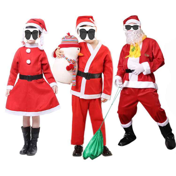 Bộ đồ và váy Noel kèm mũ nỉ cho bé từ 4-12 tuổi