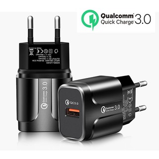 Củ Sạc Nhanh Quick Charge QC 3.0 (1 Đầu USB) Dùng Cho Thiết Bị Iphone/ Samsung/ Android