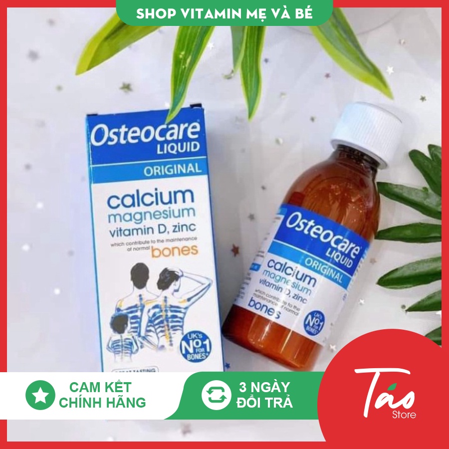 Canxi nước Osteocare liquid, Calcium magnesium vitamin D, zinc 200ml