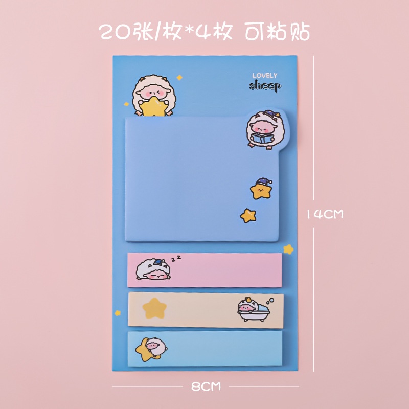 3 Note Ghi Chú 4 Pack Hoạt Hình