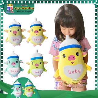 GẤU BÔNG HEO BÌNH SỮA BABY SIÊU MỀM MỊN CHO BÉ - THÚ BÔNG HEO BÌNH SỮA BABY